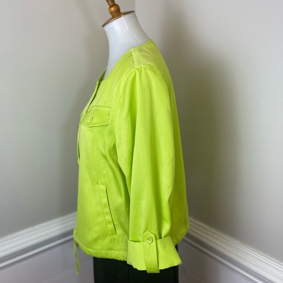 Ruby Rd. Sparkly Lime Jacket 12 FREE SHIP - Picture 3 of 4